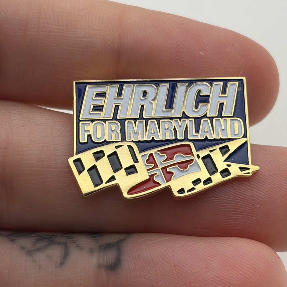 Bob Ehrlich For Maryland Governor Lapel Hat Pin Political Campaign Collectible